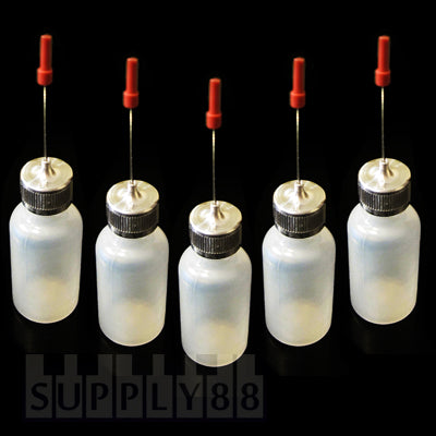 Short Needle Dispenser Bottle - 5 Pack 0.5 oz. Hypo Oilers