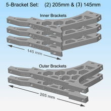 Load image into Gallery viewer, Action Brackets Set of 5 with 145mm Inner Brackets (for YC, Weber)