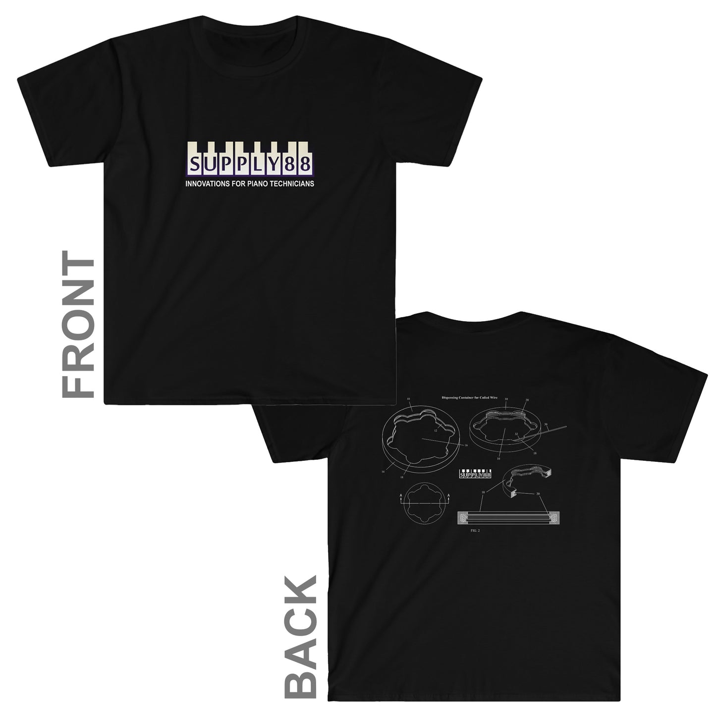 Supply88 Piano Wire Tires T-Shirt
