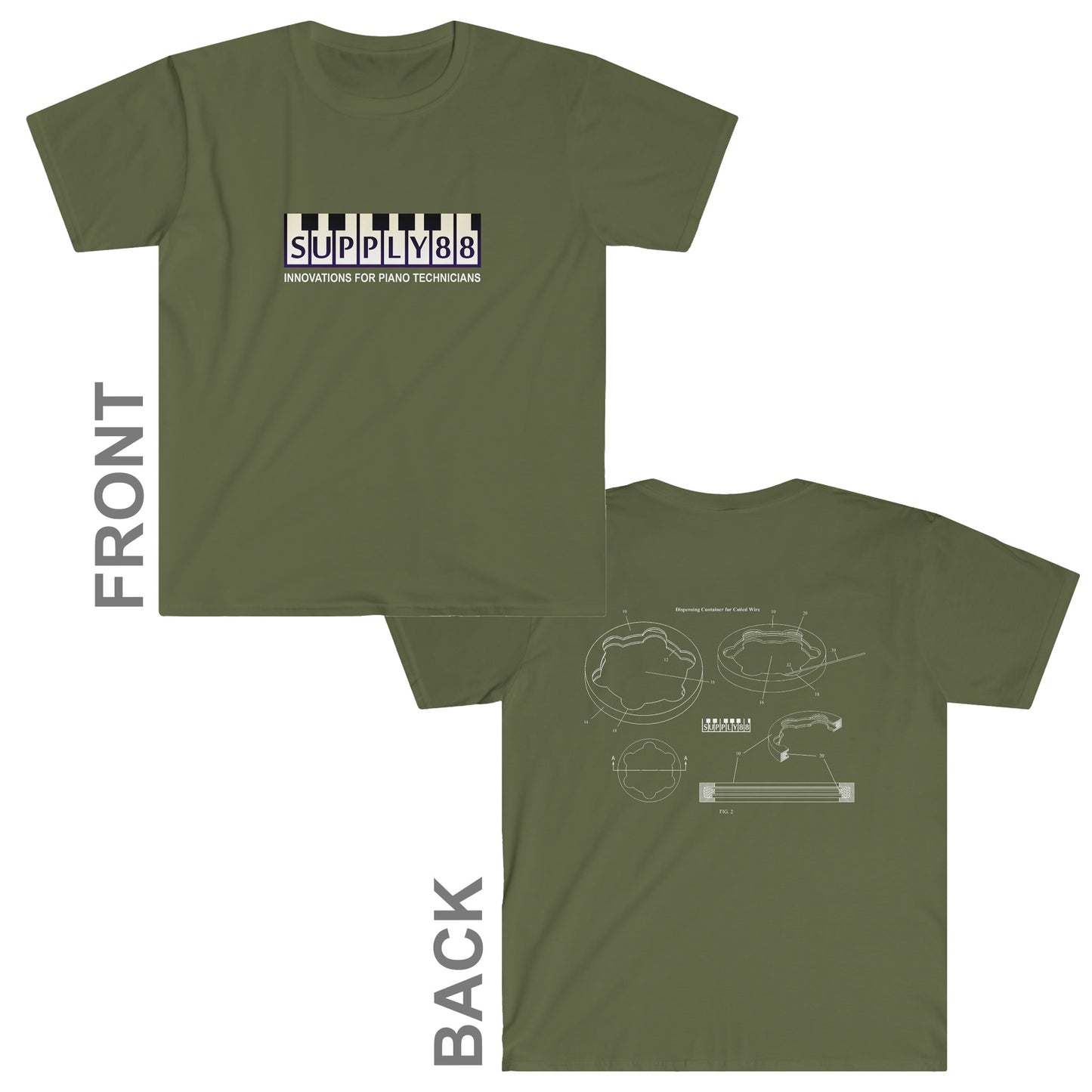 Supply88 Piano Wire Tires T-Shirt