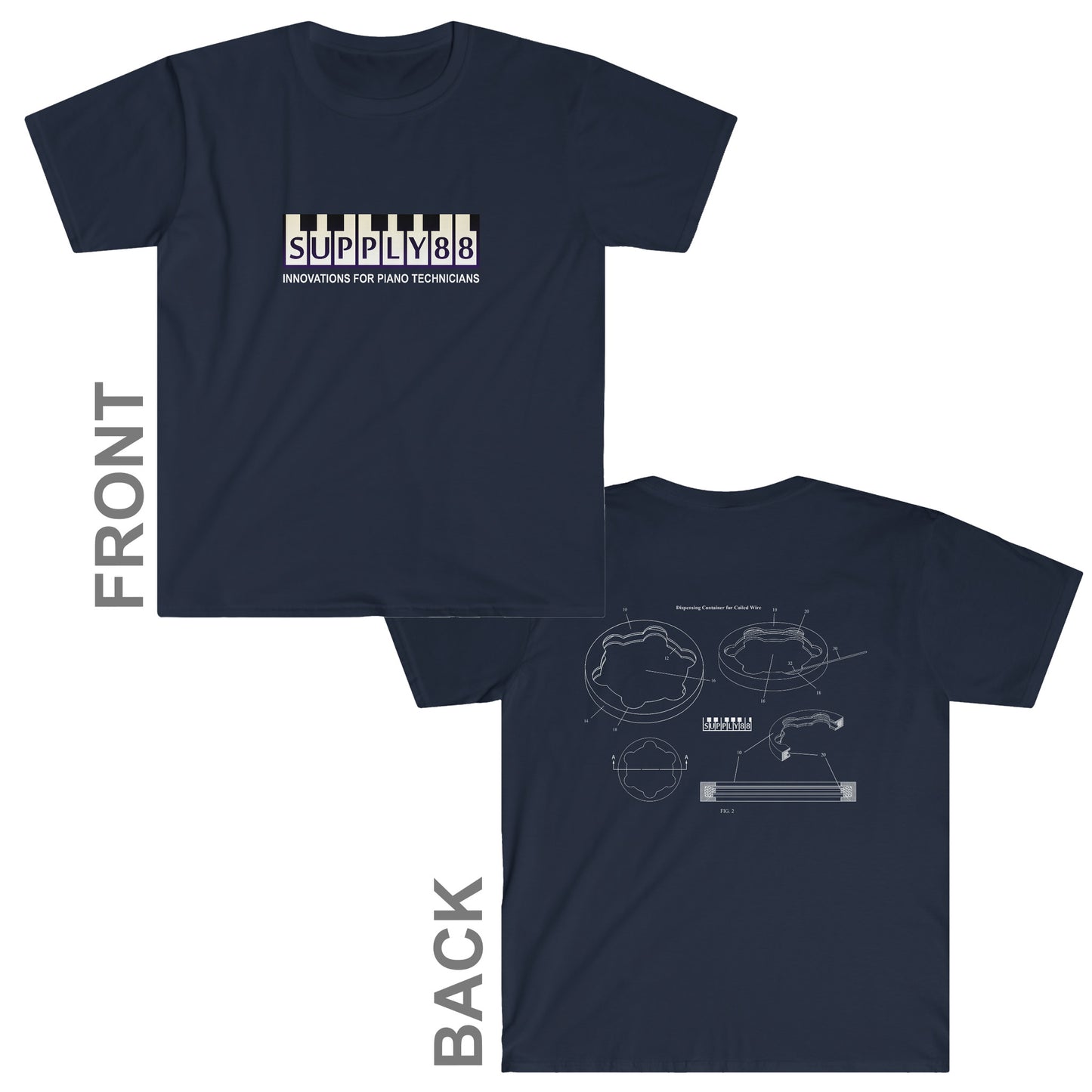 Supply88 Piano Wire Tires T-Shirt