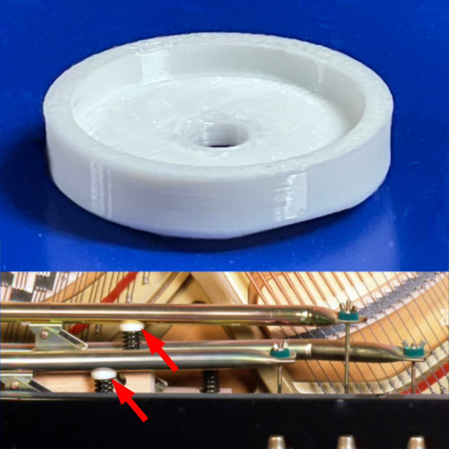 Upright Pedal Spring Cap Bushing - Flexible Polyurethane
