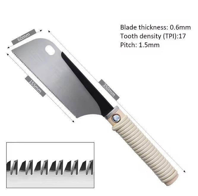 Compact Japanese Pull Saw 17 Teeth Per Inch