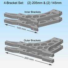Load image into Gallery viewer, Action Brackets Set of 4 with 145mm Inner Brackets (for YC, Weber)