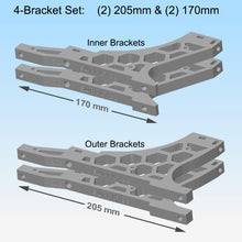 Load image into Gallery viewer, Action Brackets Set of 4 with 170mm Inner Brackets (for YC, Weber)